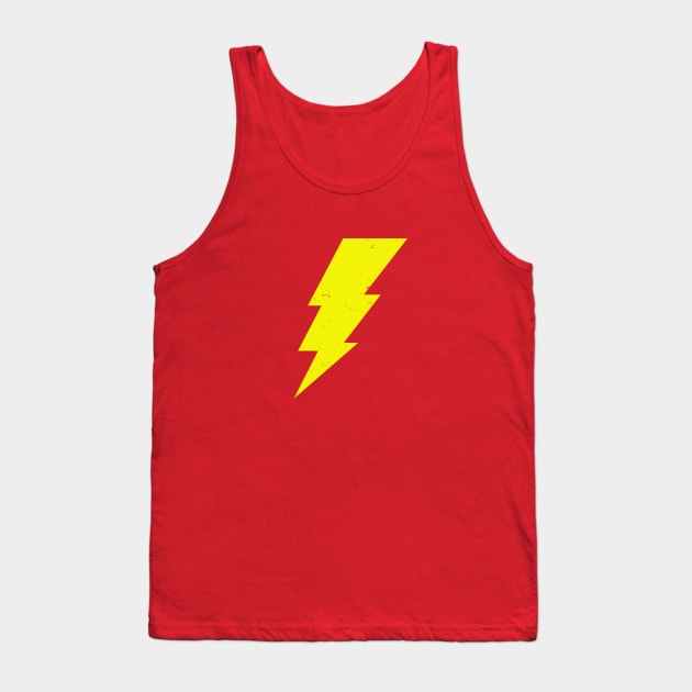 Simple Distressed Lightning Bolt Tank Top by terrybain